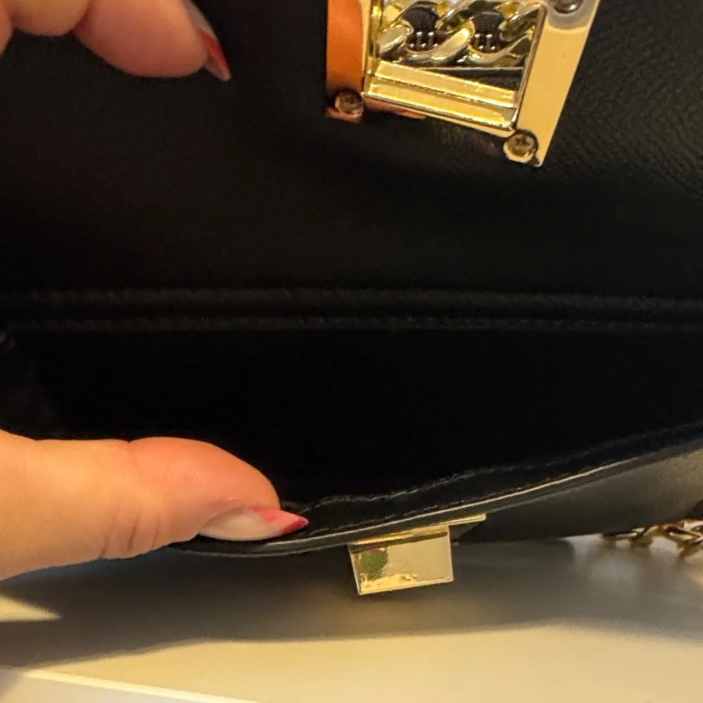 Michael Kors Black and Gold Crossbody Bag - Picture 3 of 6